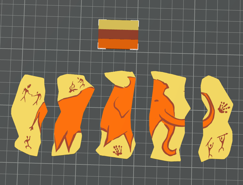Paleo Victory Tokens Boardgame (Colored)