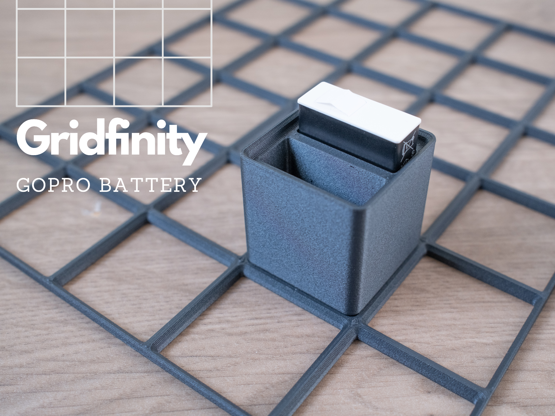 GoPro Battery Holder - Gridfinity