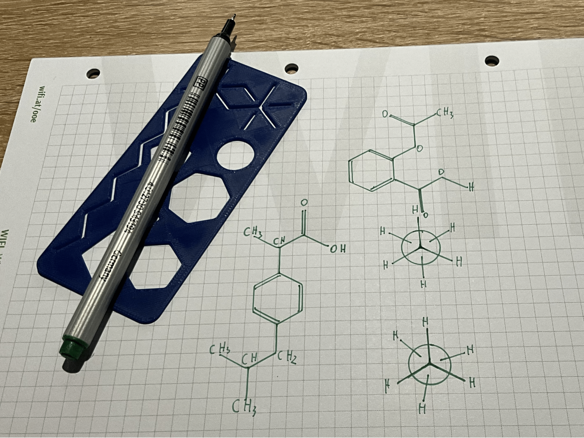 Organic chemistry stencil