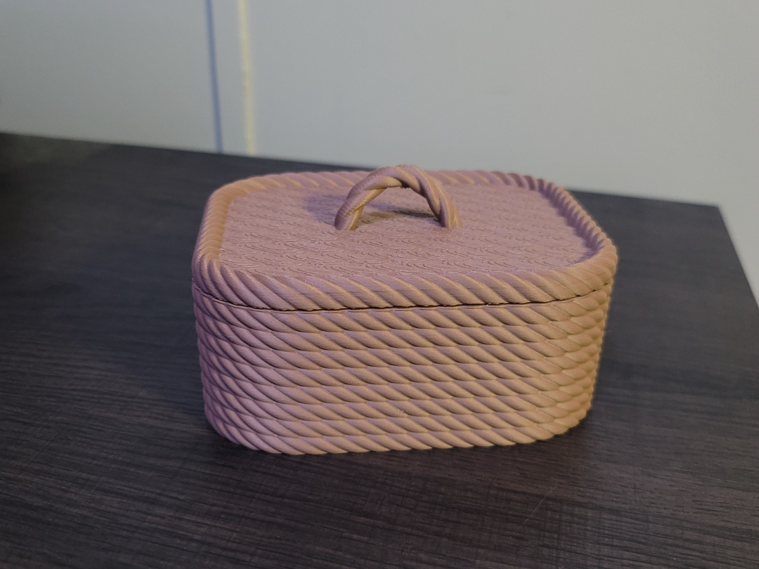 Rope Basket With Lid