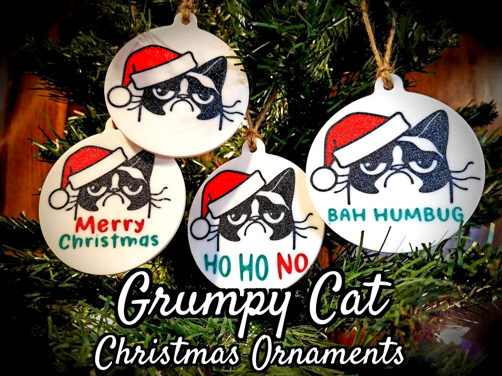 Grumpy Cat Christmas Ornaments