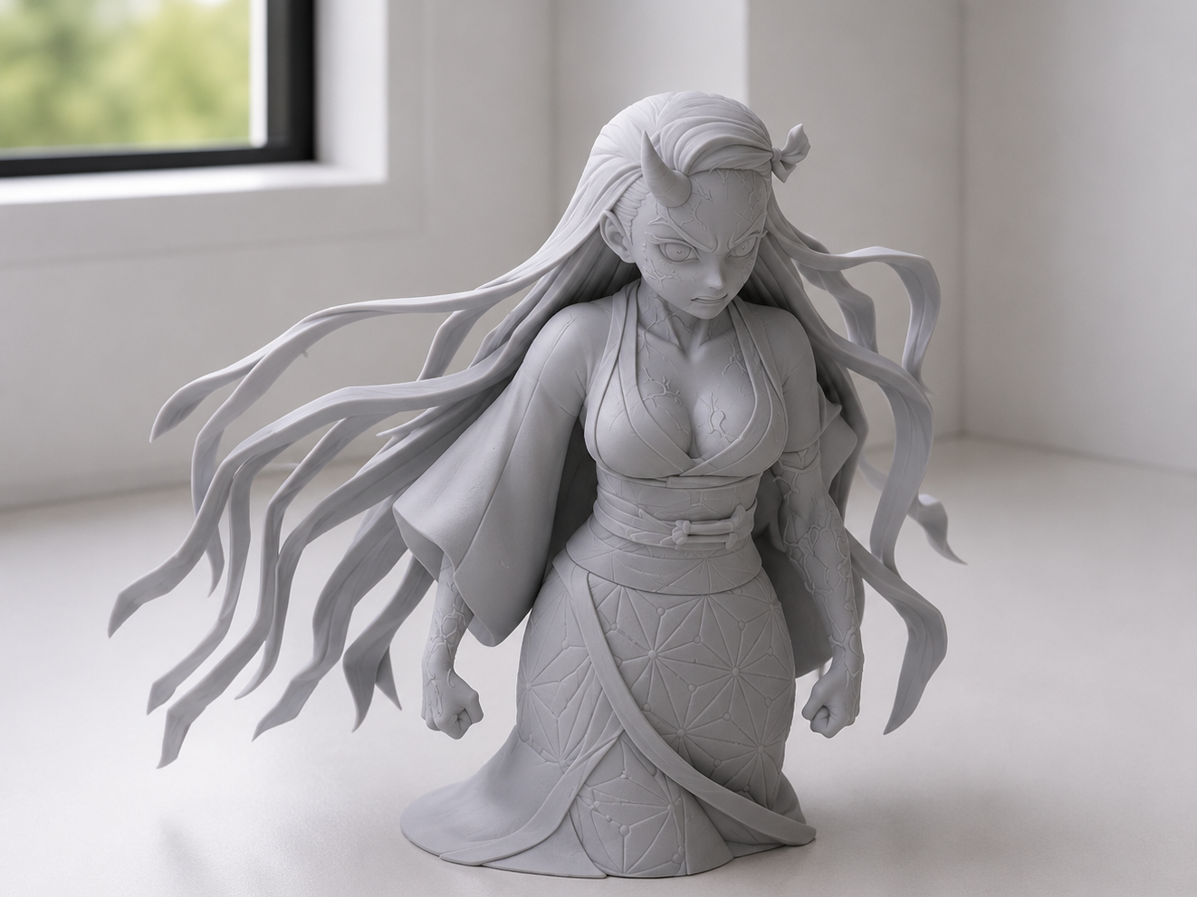 Nezuko Kamado Inspired Bust | Demon Slayer Display