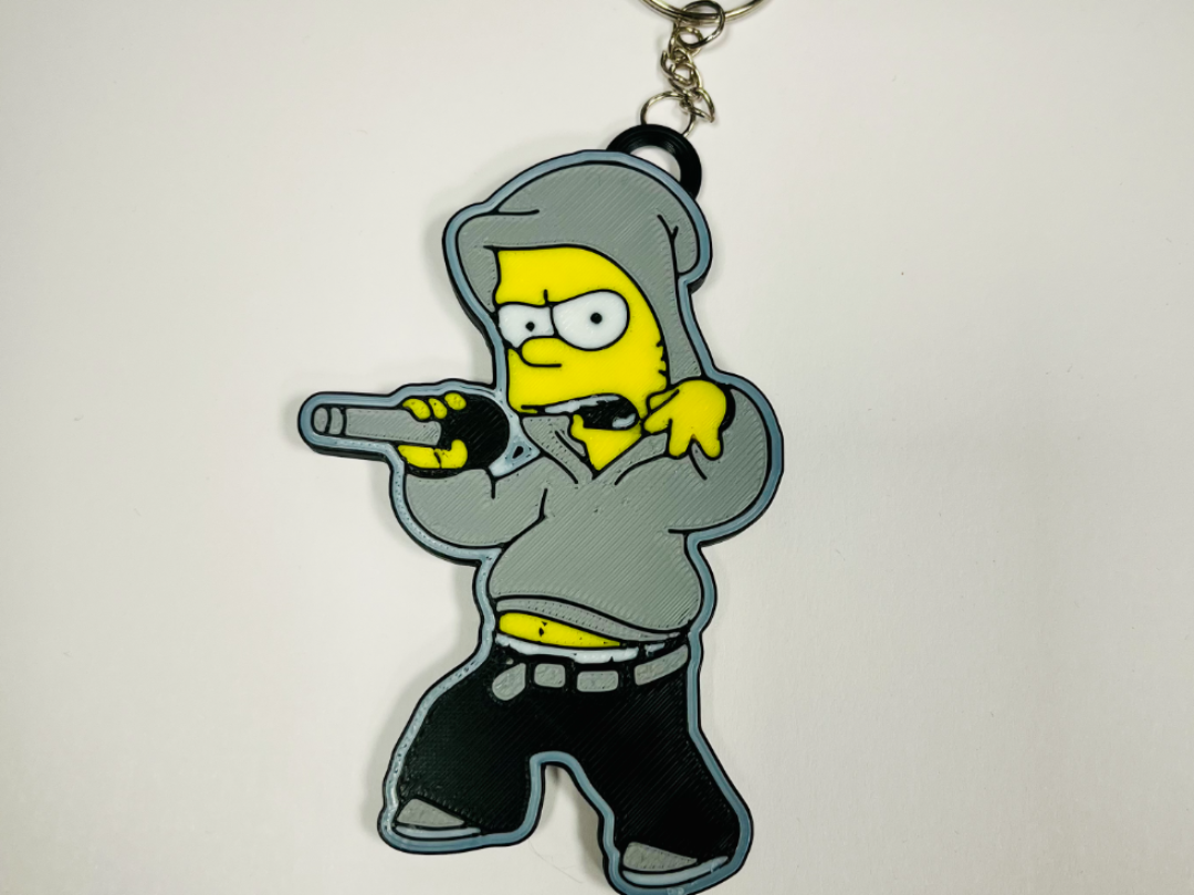 Bart - inspired rapper keychain