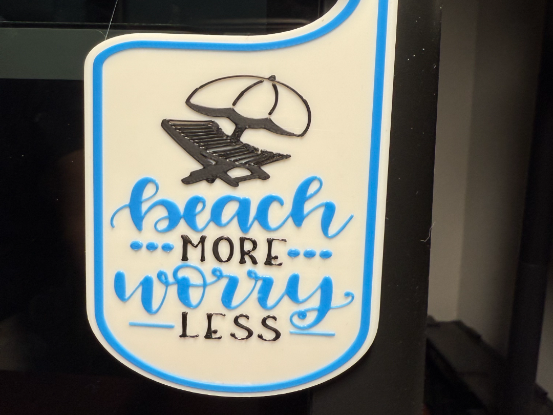 BEACH MORE WORRY LESS DOOR HANGER