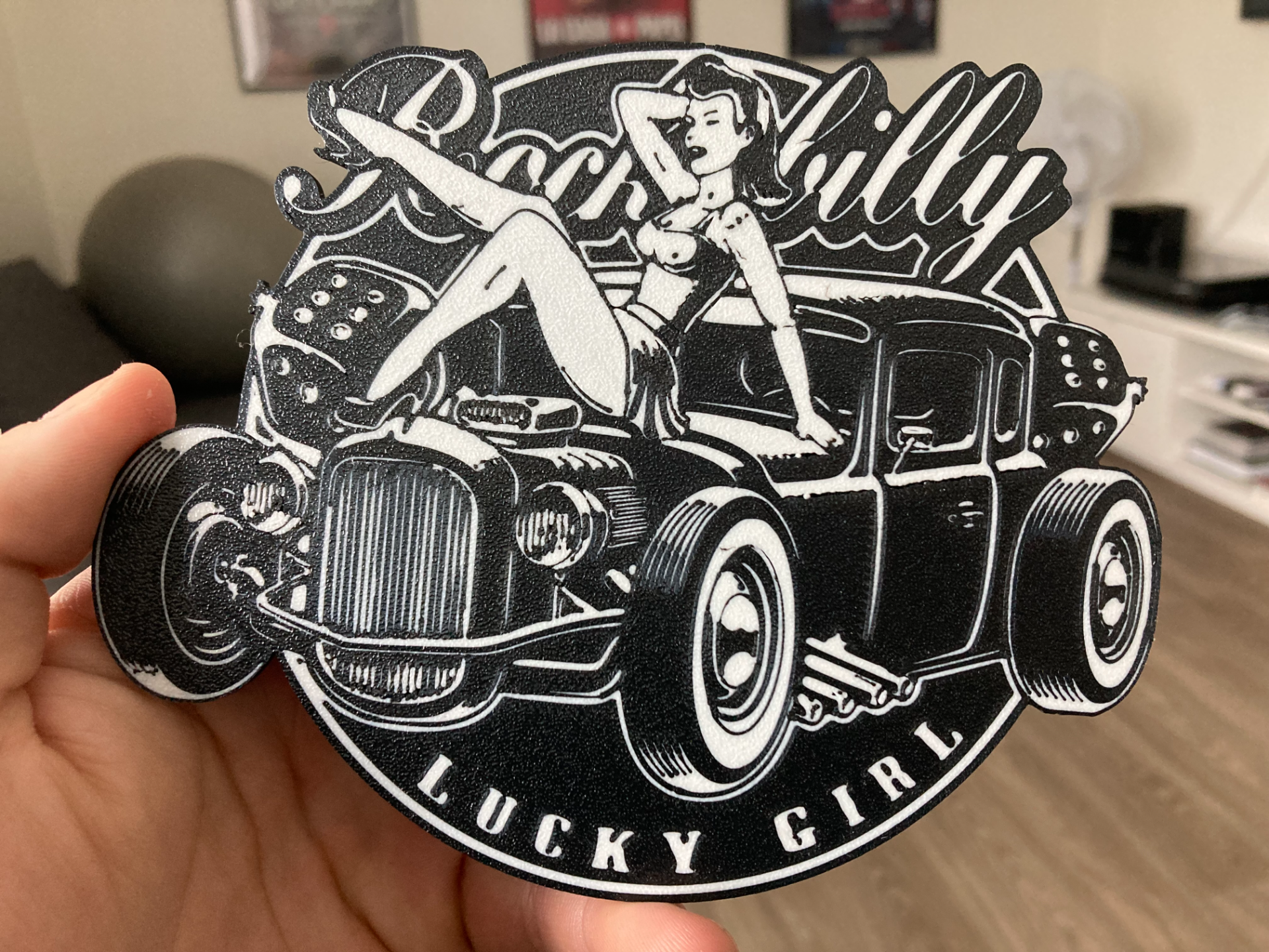 Lucky girl coaster