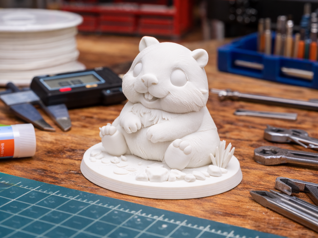 Cute Capybara Sitting Figurine