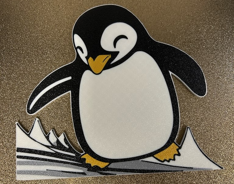 Happy Penguin Sliding Down the Slope