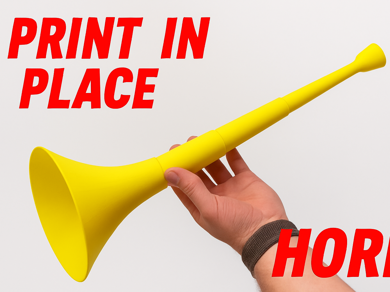 Print in Place Stadium Horn (Vuvuzela)