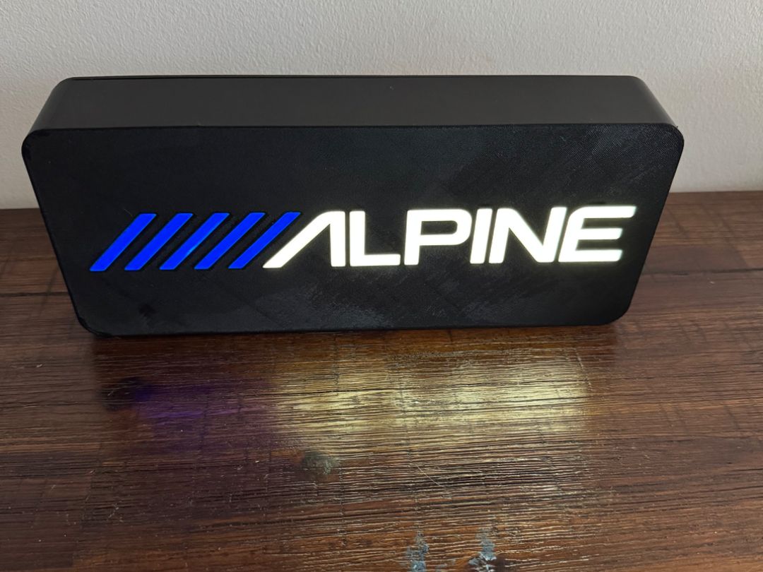 Car Stereo Alpine Logo Light Up Sign