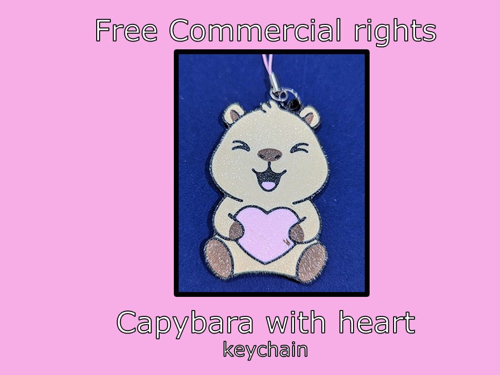 Capybara holding a heart - free commercial rights