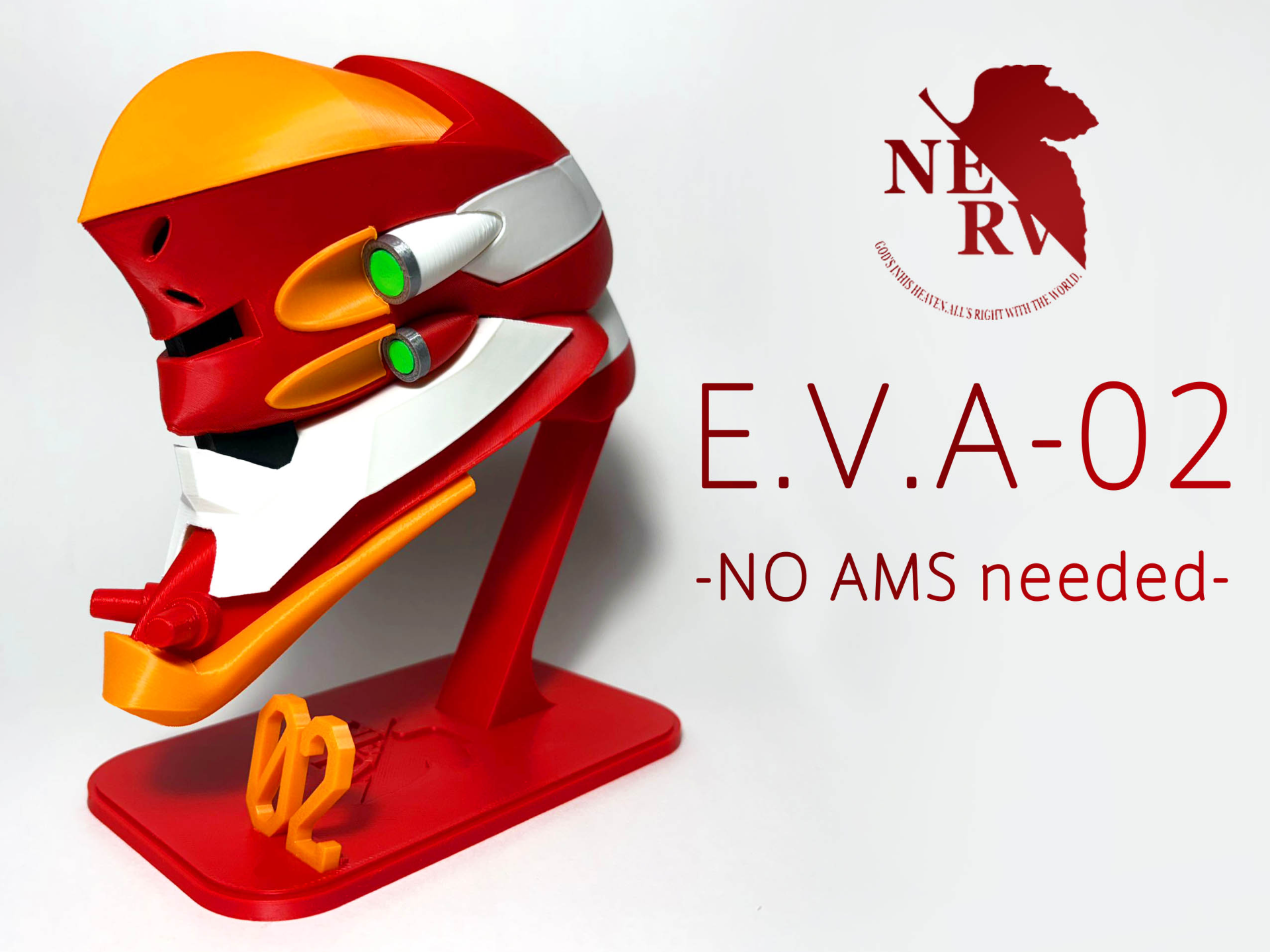 EVA-02 Head Bust - No AMS Required