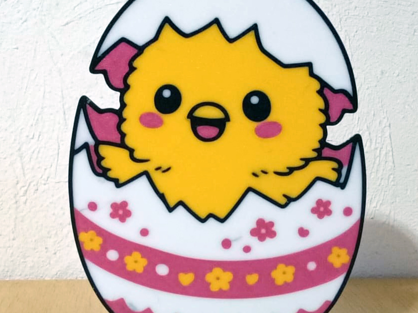 Küken Ostern Niedlich Figur 2D