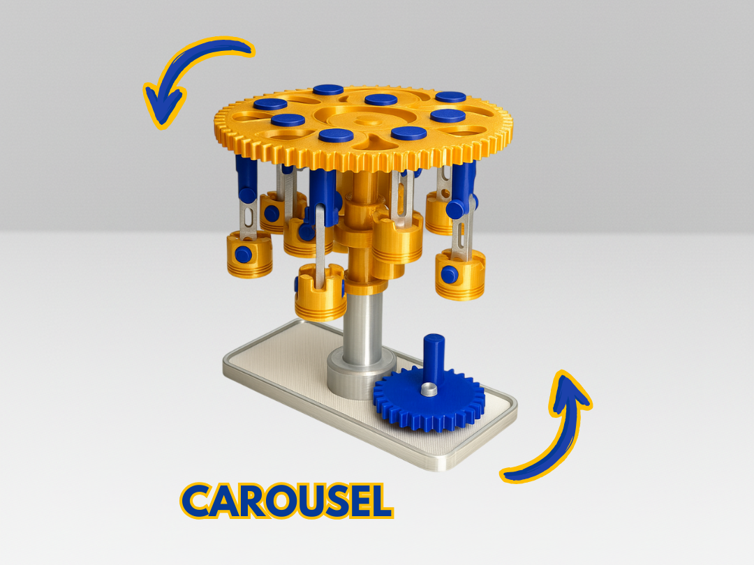 Mechanical Carousel - Gears Toy