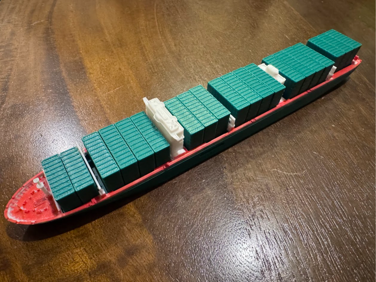 Cargo Container Ship 1:1200 scale