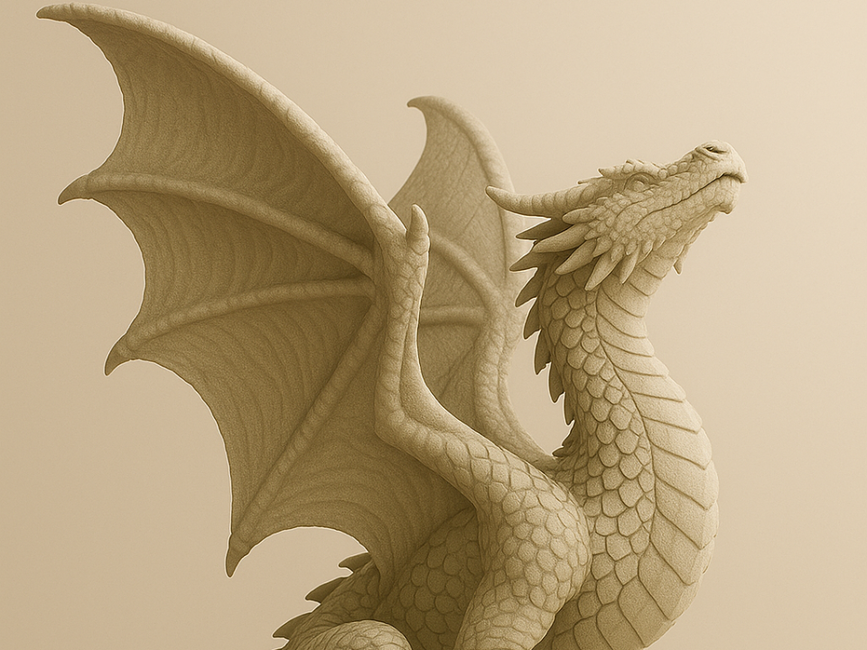 Majestic Dragon – Detailed Fantasy Sculpture