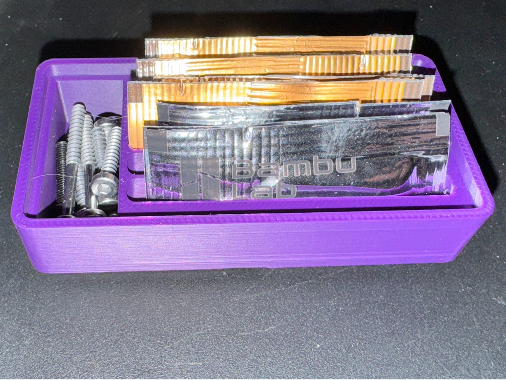 Gridfinity grease packet storage