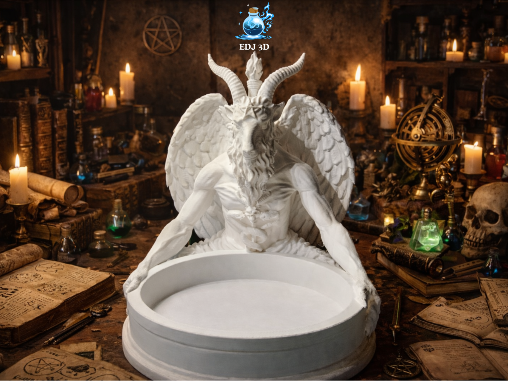 Gothic Altar Bowl Trinket Dish - Baphomet