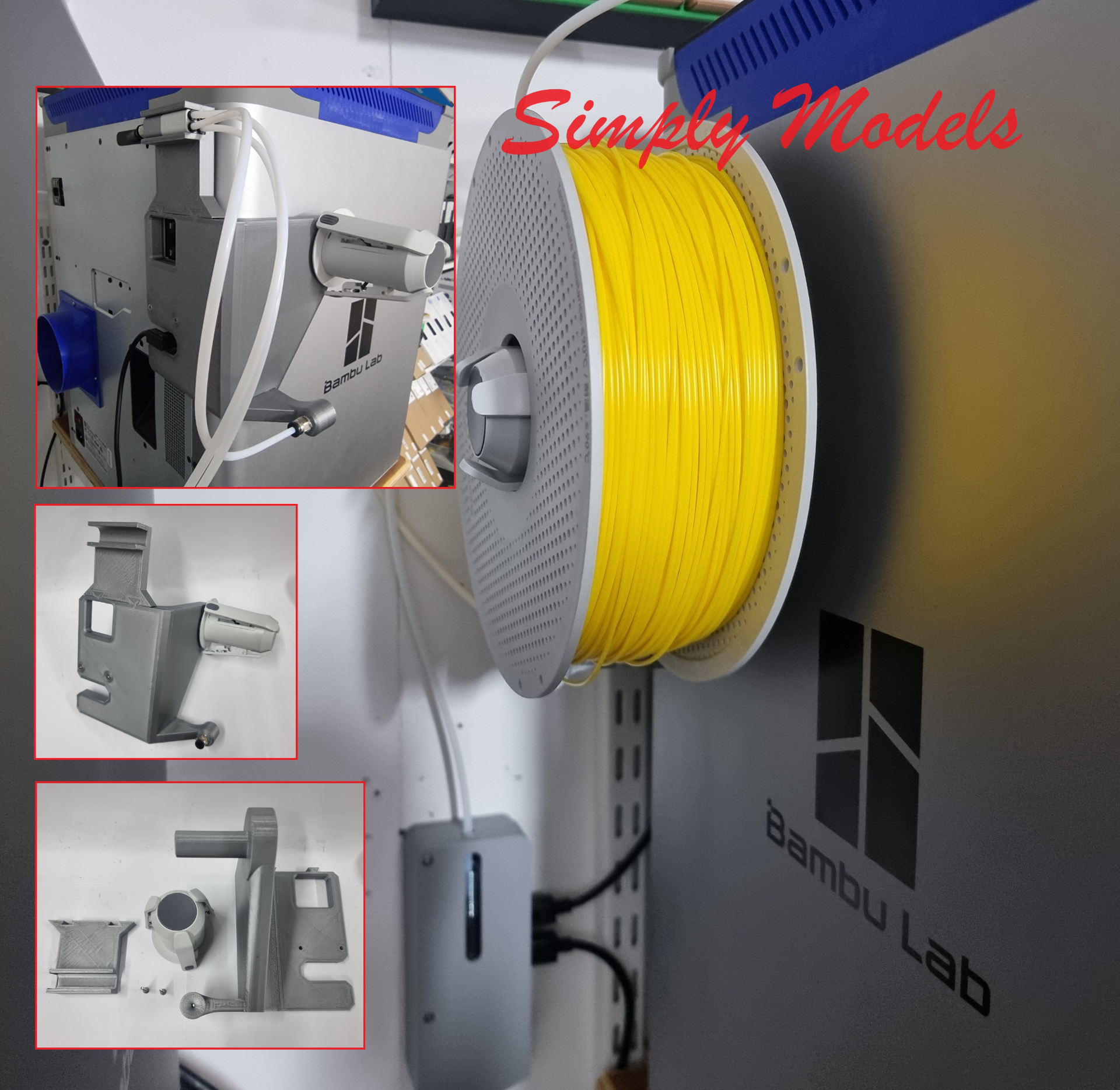 Bambu Lab V1 Side Spool Holder P1P P1S X1 X1C