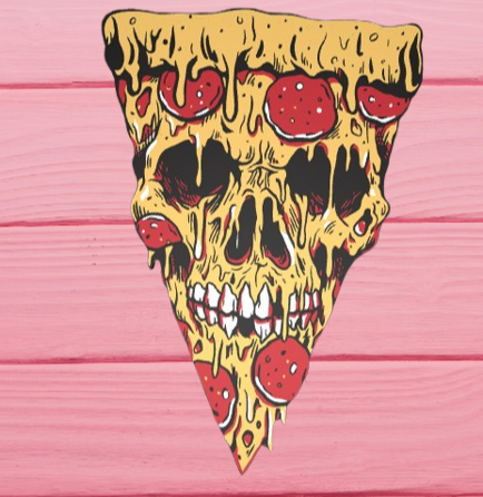 Pizza Skull Wallart/Sign