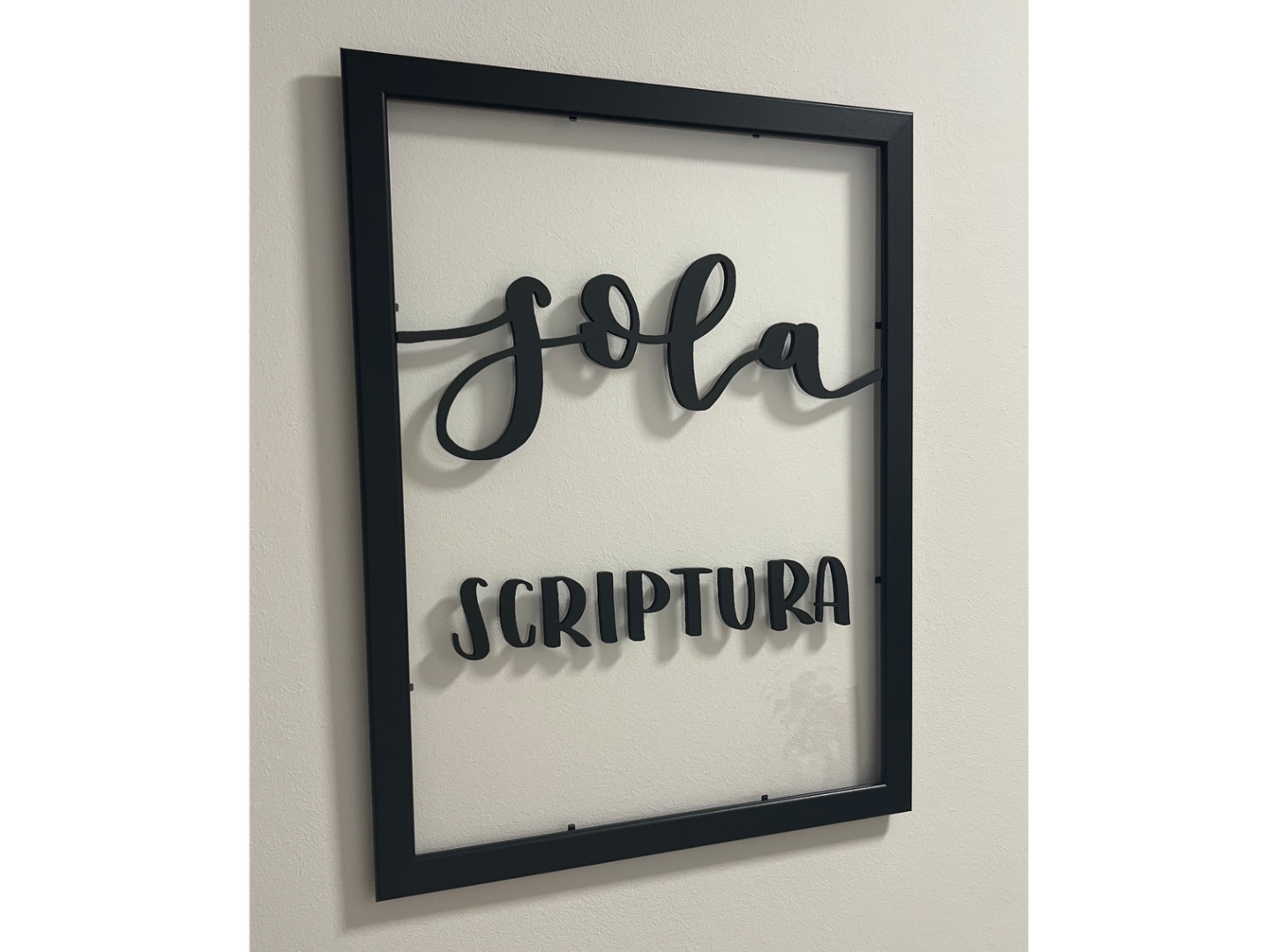 Sola Scriptura – Hand Lettering in Picture Frame