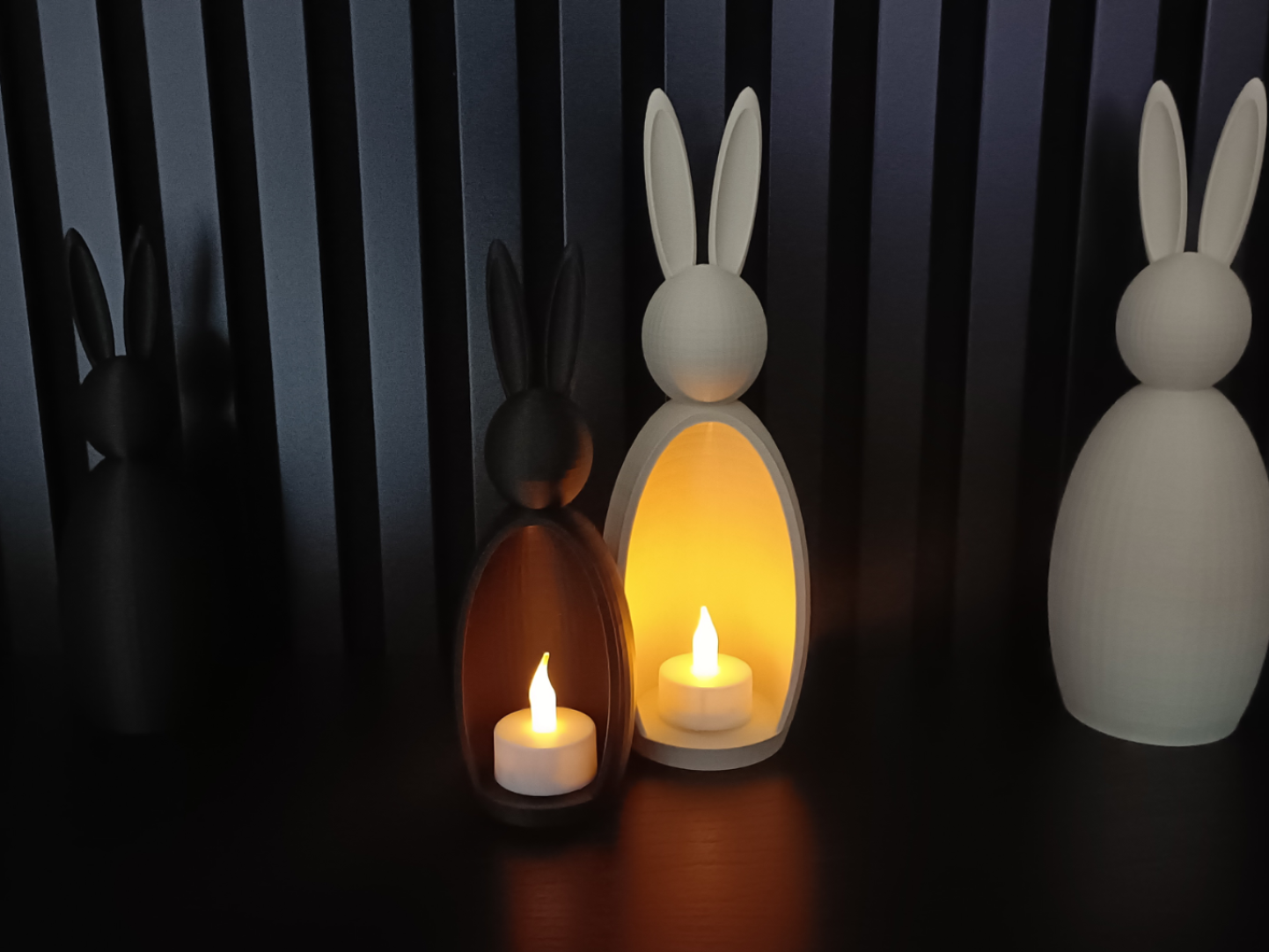Simple Easter Bunny with place for tealight