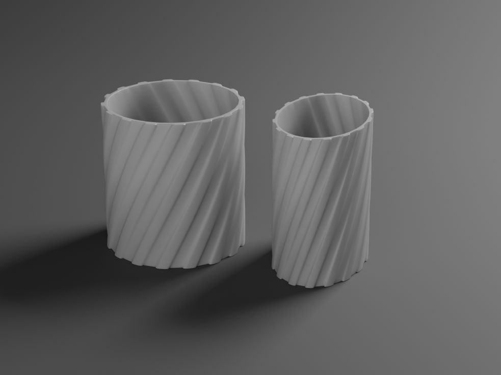 Pencilholder spiral design