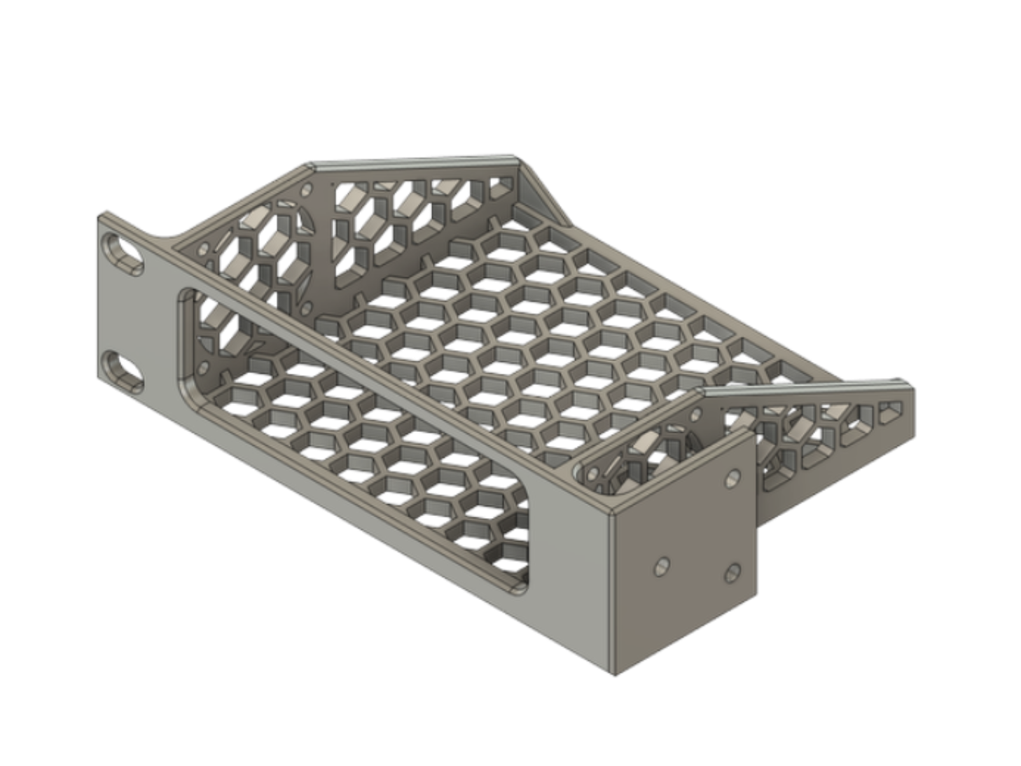 Parametric 1U Rack Tray for 19” Server Racks