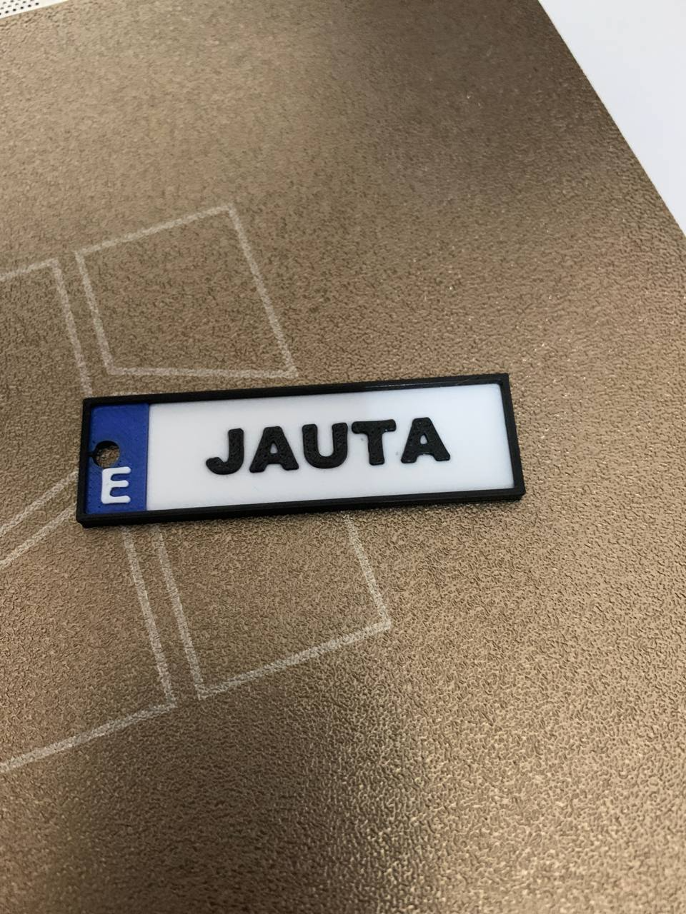 Customizable European License Plate Keychain