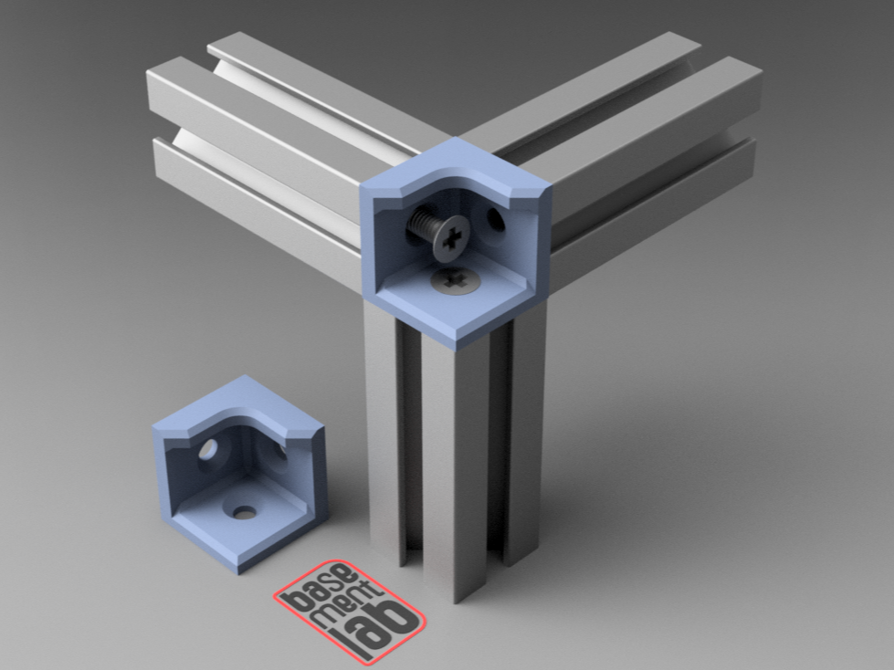 2020 Connector 3 Way Corner Bracket _Alu Profile