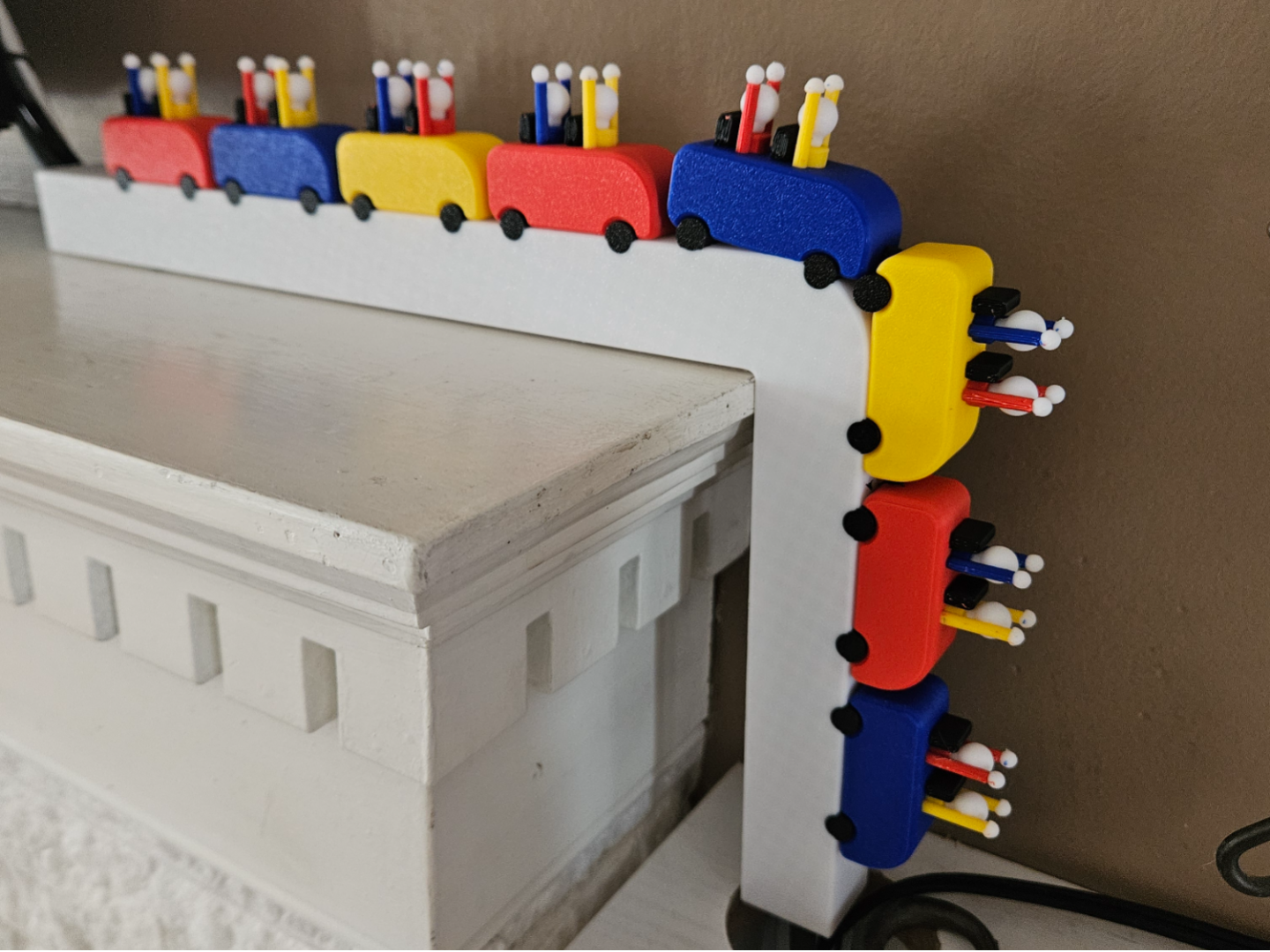 Roller coaster wire hider