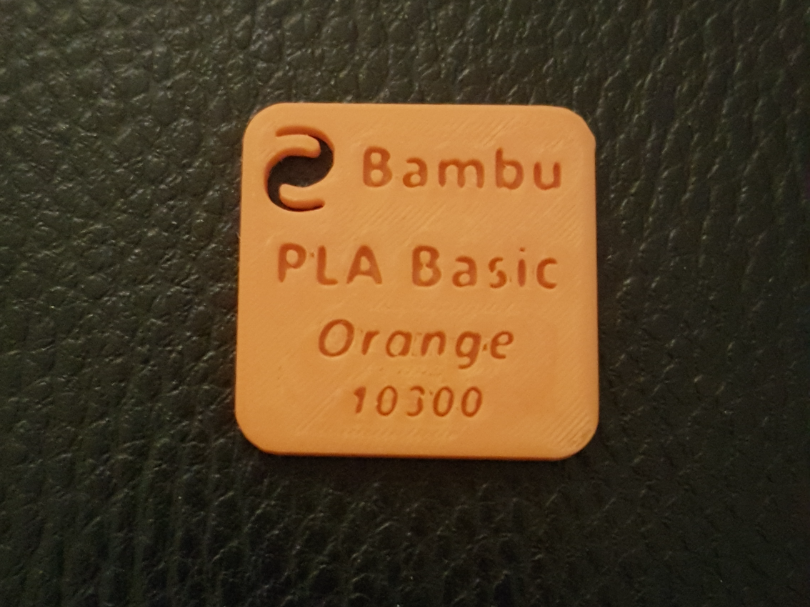 Échantillon filament Bambu PLA Basic Orange(10300)