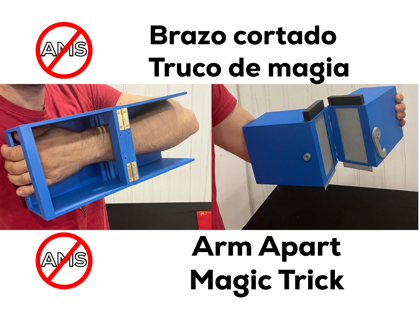 Brazo cortado truco magia / Arm apart magic trick