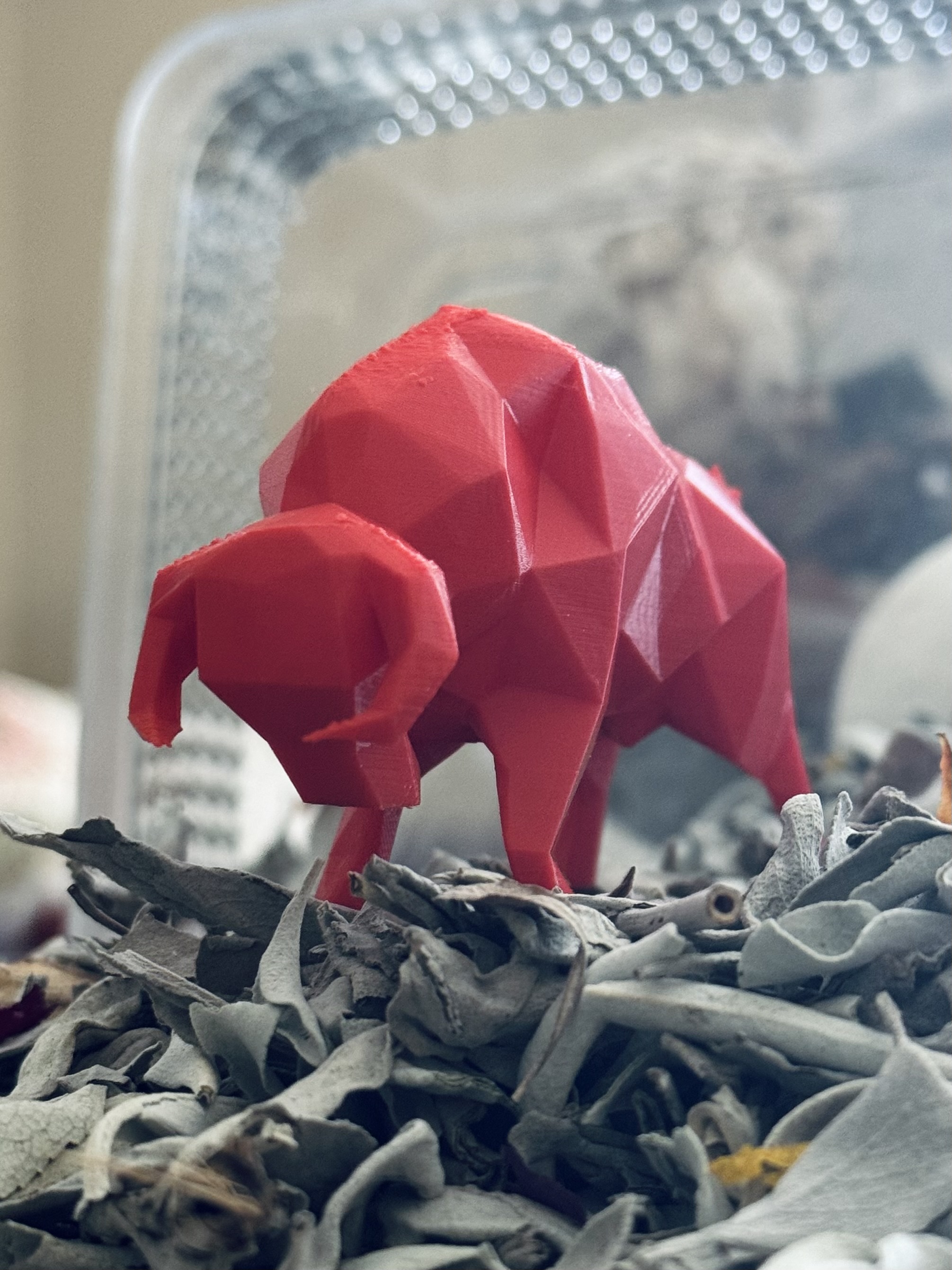 Low-Poly Charging Bull