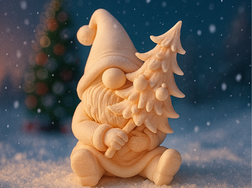 Weihnachtsgnom mit Weihnachtsbaum