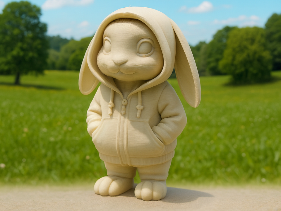 Hoodie-Hase mit urbanem Charme 