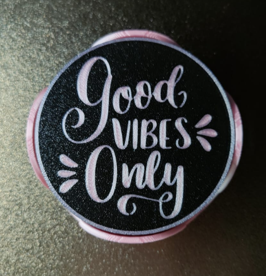 Coaster with Good Vibes Only lettering