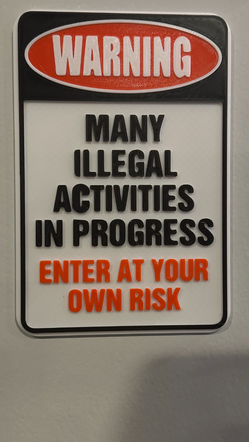Warning Illegal Activities in Progress