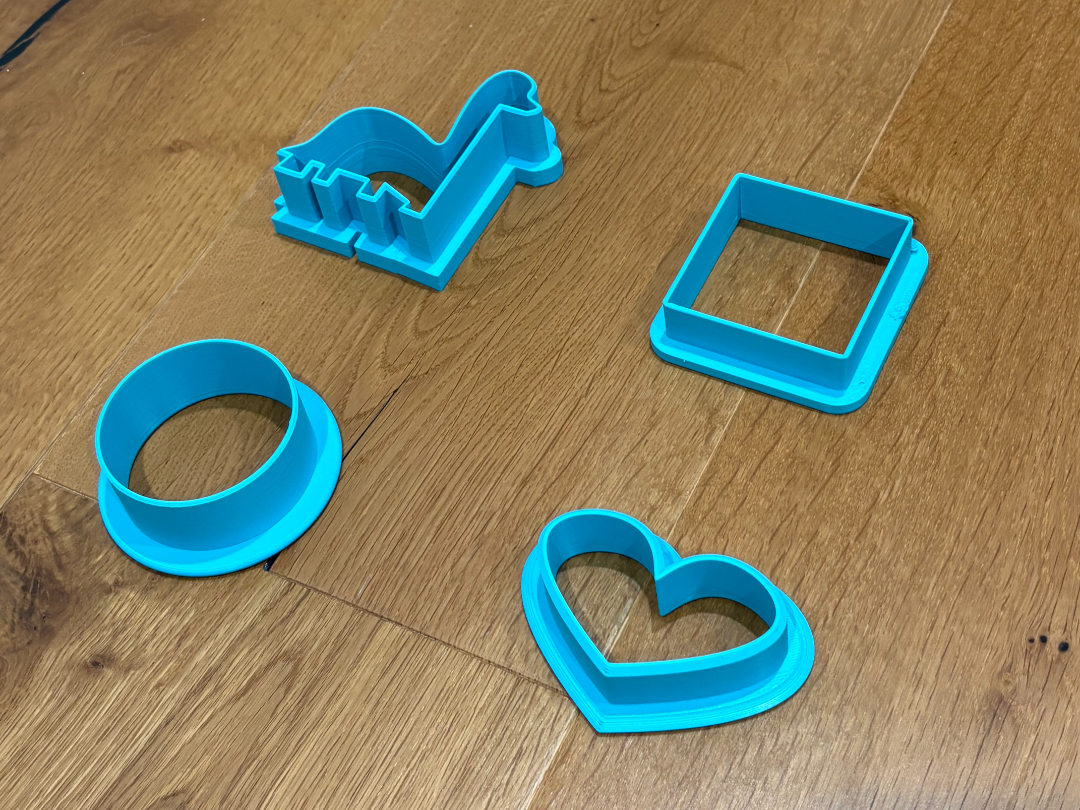 Cookie Cutter Set (Circle, Square, Dino, Heart)