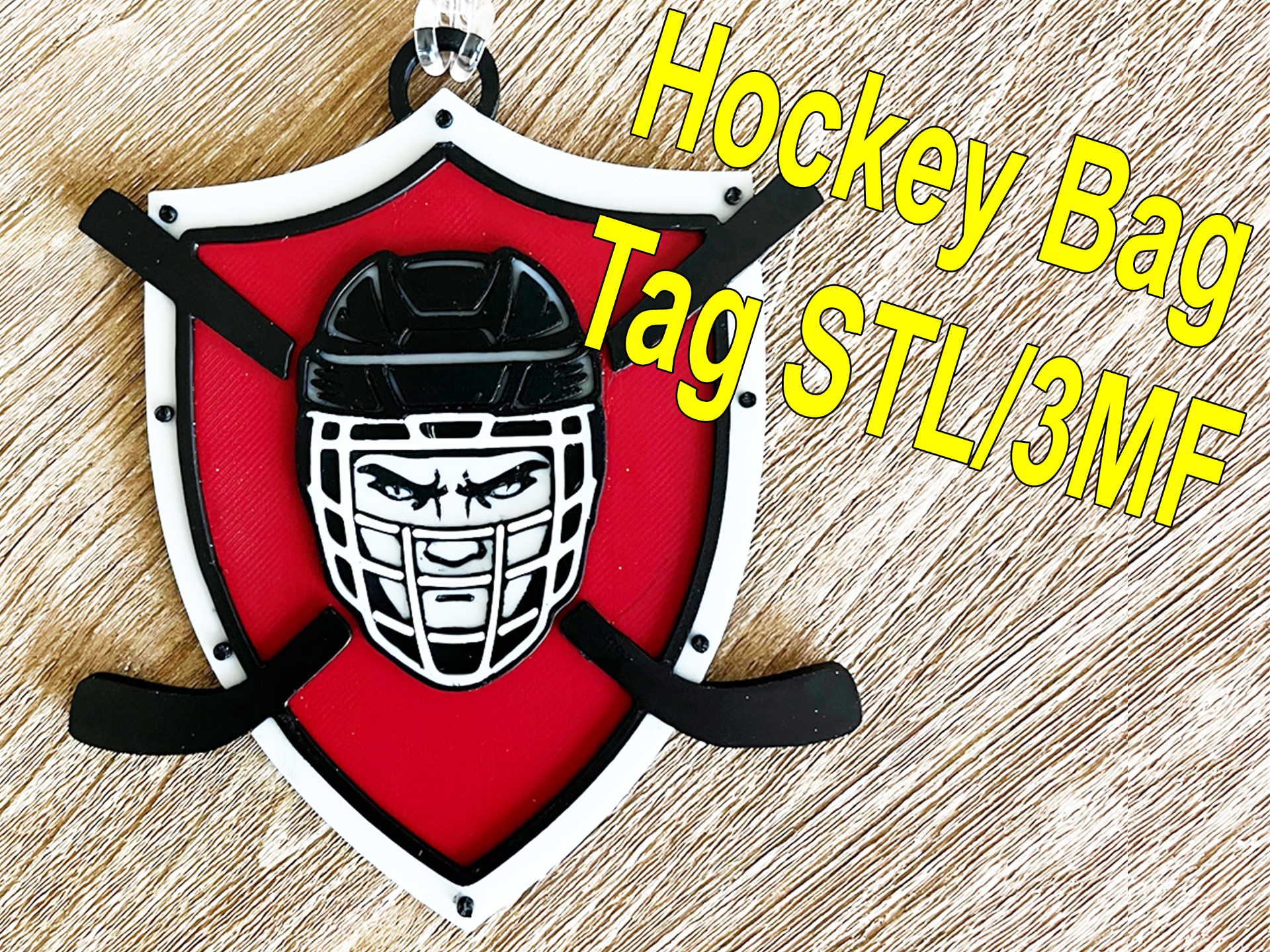 "The Intimidator" Hockey Shield Bag Tag