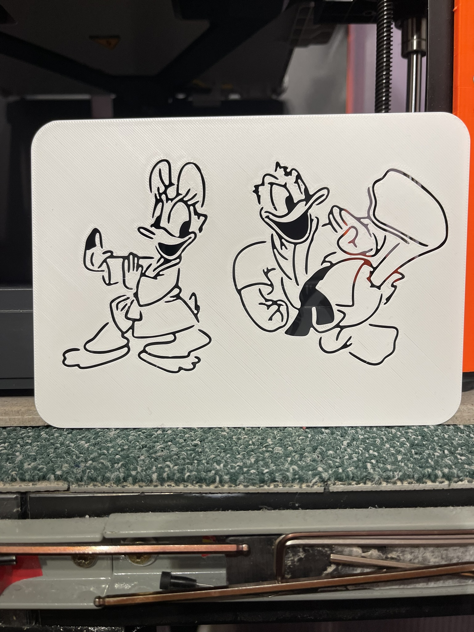 Donald and Daisy - Taekwondo - Stencil template