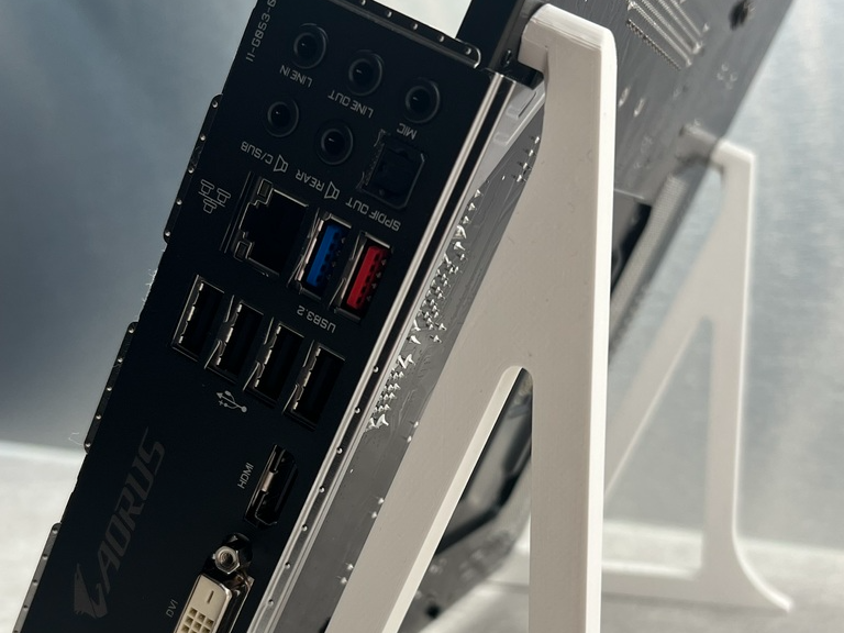 Motherboard stand for CPU mining