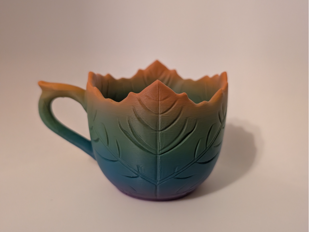 Herbstblatt Deko Tasse
