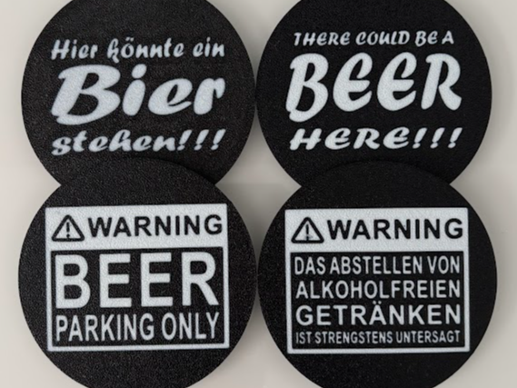Untersetzer Bier Bierdeckel beer coaster Glas Fun