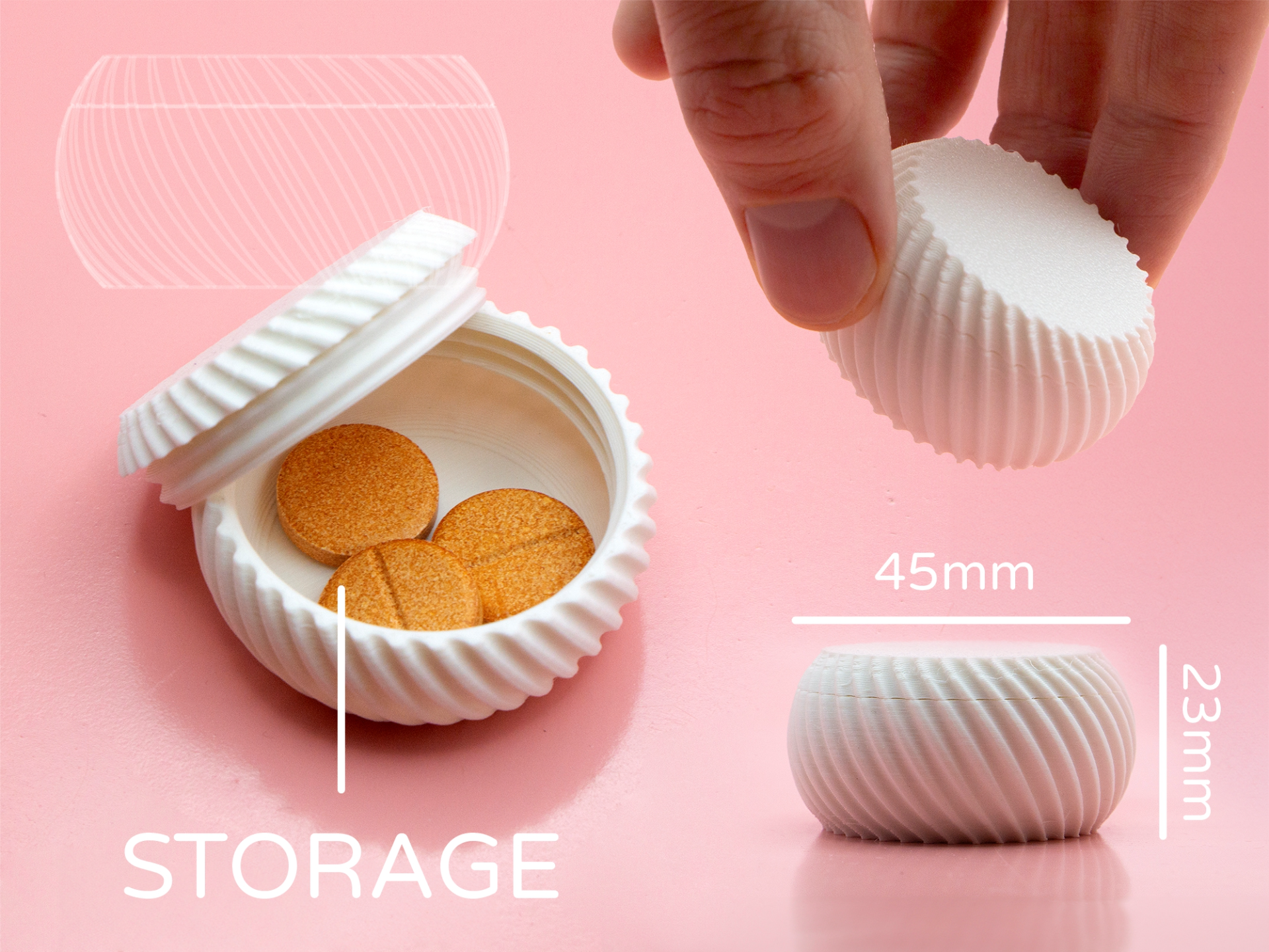 Mini Pill Box by Pork3D.com