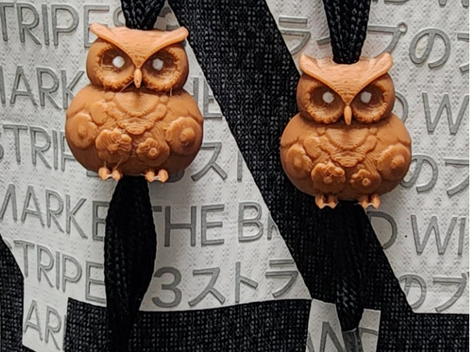 Hootie Hoot Owl Hoodie Drawstring Bead AMS