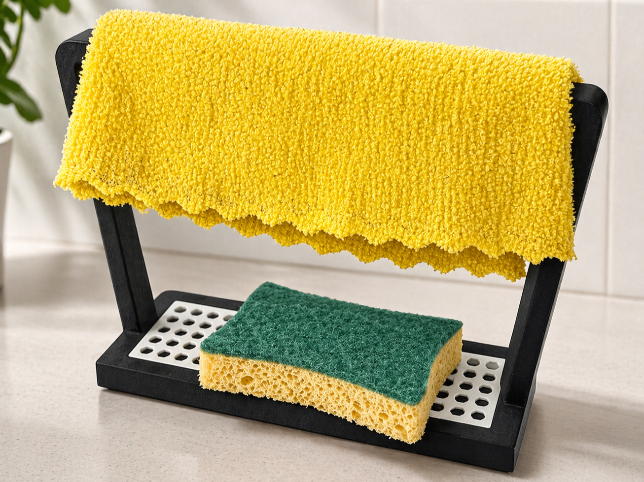 Cloth & Sponge Drain/Organizer for narrow spaces