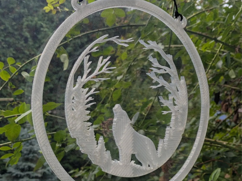 Wolf Art Silhouette window