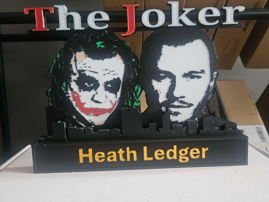 Heath ledger as the joker From the Dark Knight