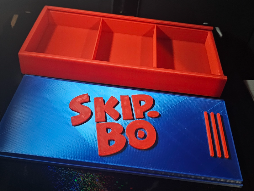 SkipBo Sliding Top Card Box