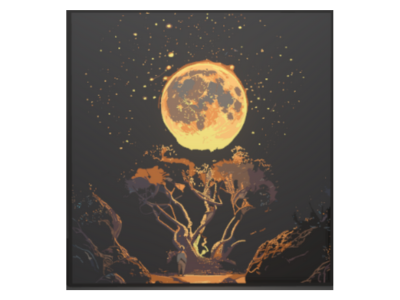 Moonlit Jungle Night – 3D Lightbox Design